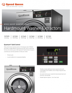 Quantum® Gold Washer-Extractors Sellsheet