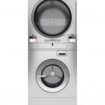 stacked washer extractor and tumble dryer