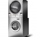 stacked washer extractor and tumble dryer